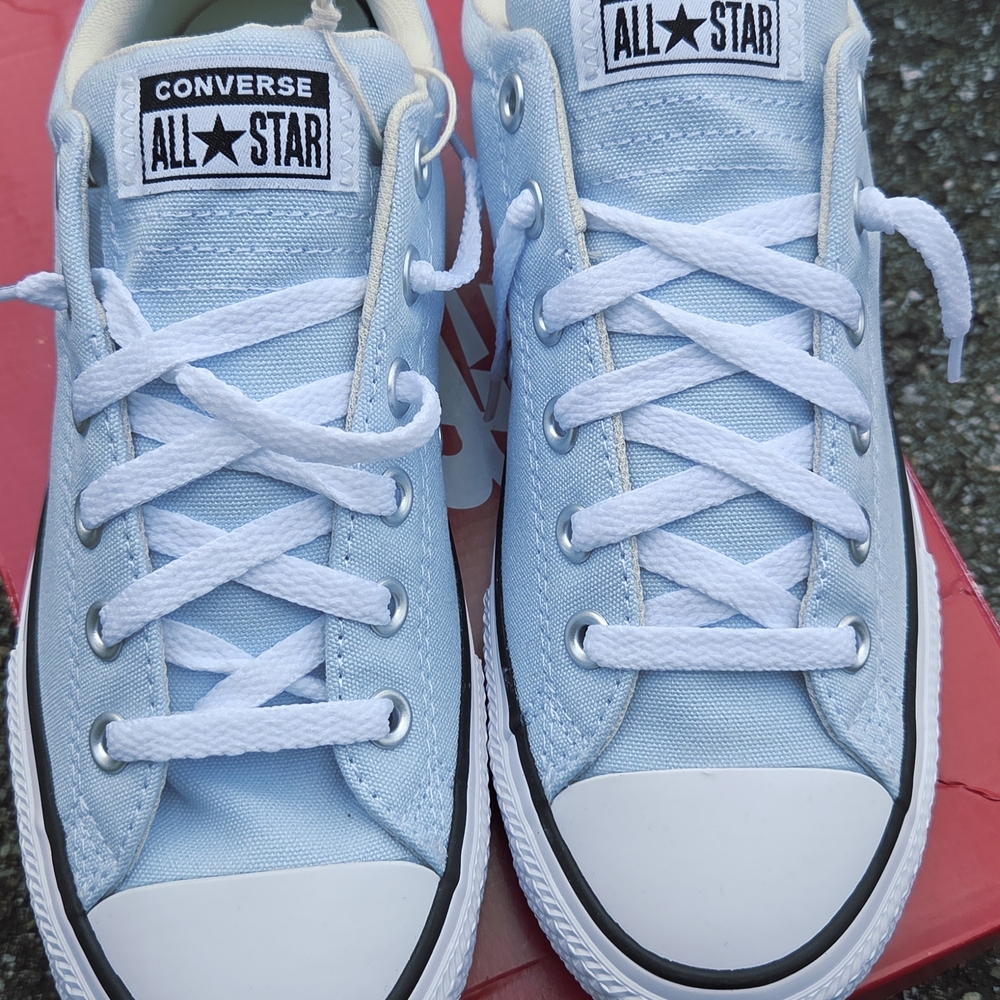 Converse Kids' All Star Low Top Sneakers — Light Blue